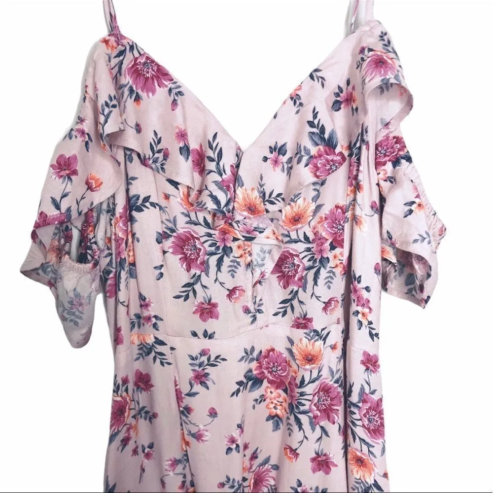 American Eagle Off Shoulder Floral Ruffle Dress - Image 2