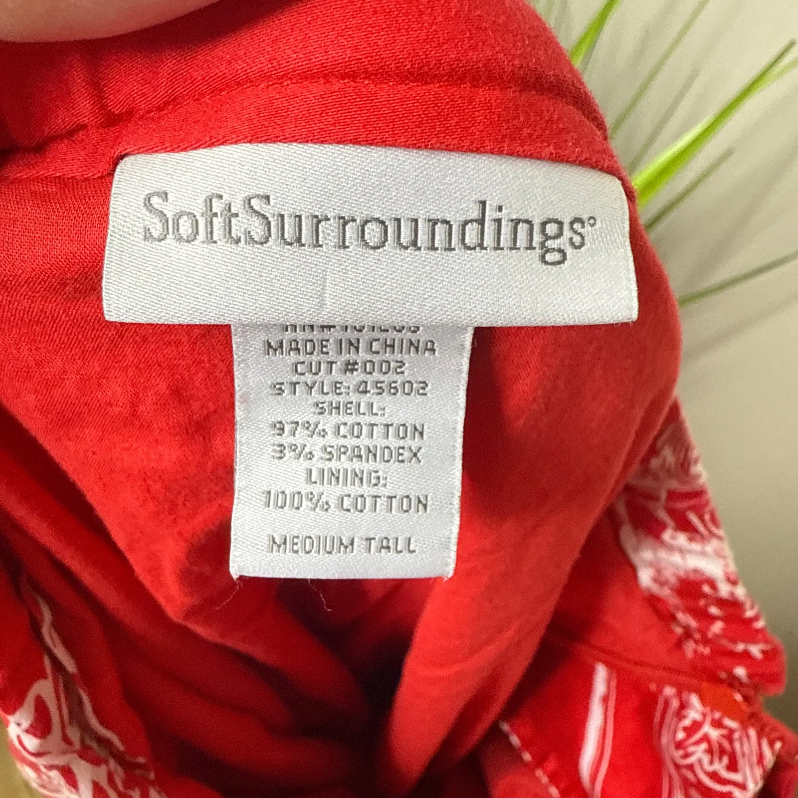 Soft Surroundings Grecian Vase Red & White Maxi Skirt‎ Medium Tall Quiet Luxury - Image 7