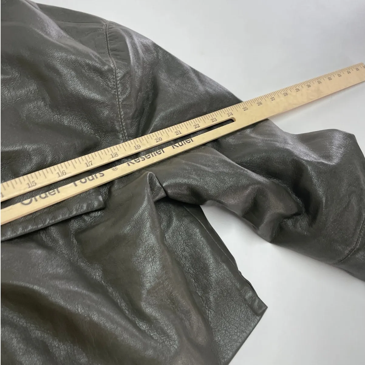 Nanushka Jacket Womens Small Holleen Solid Green Faux Leather Collared - Image 13