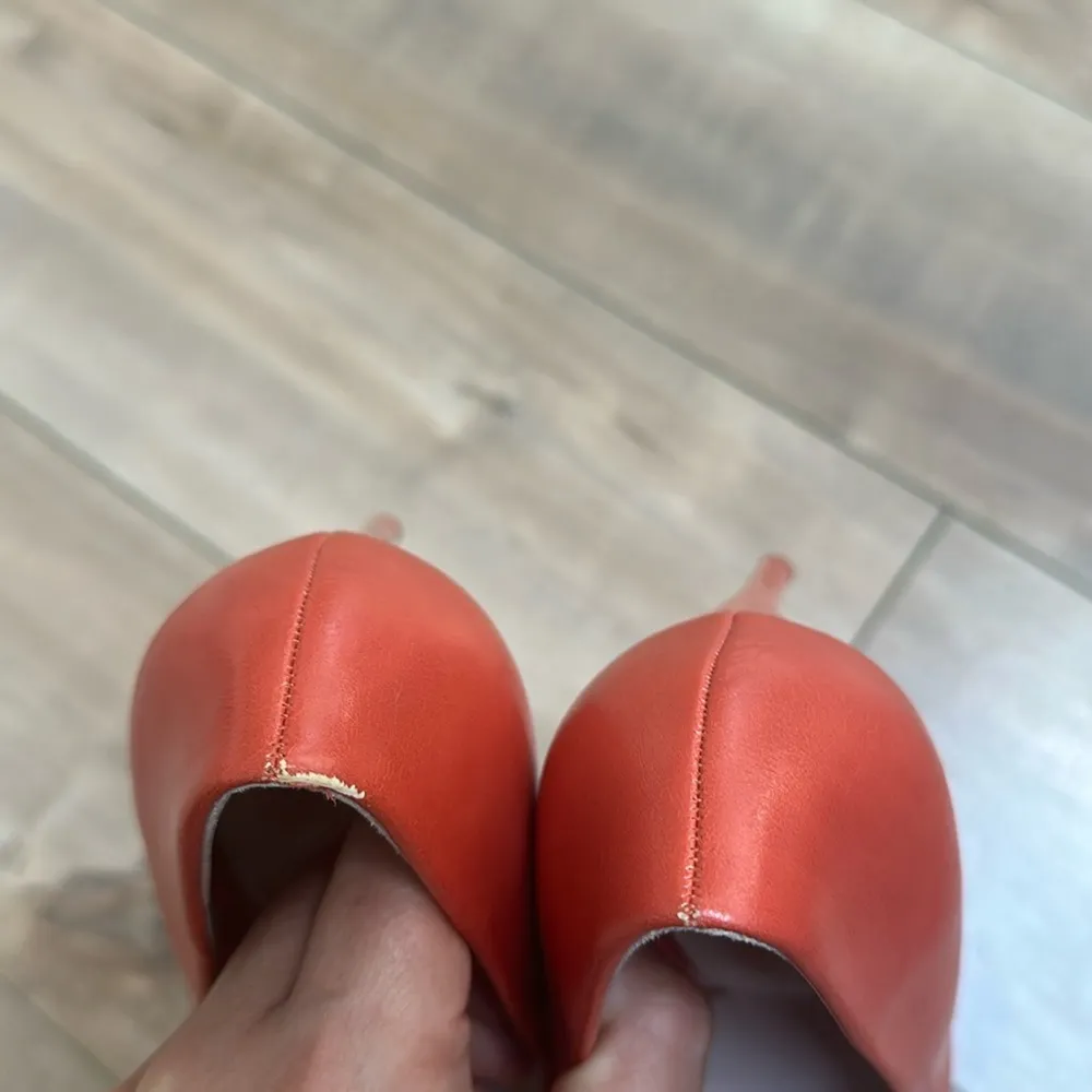 ZARA  Basic Orange Pump Pointy Heels Sz 39 (8) - Image 10