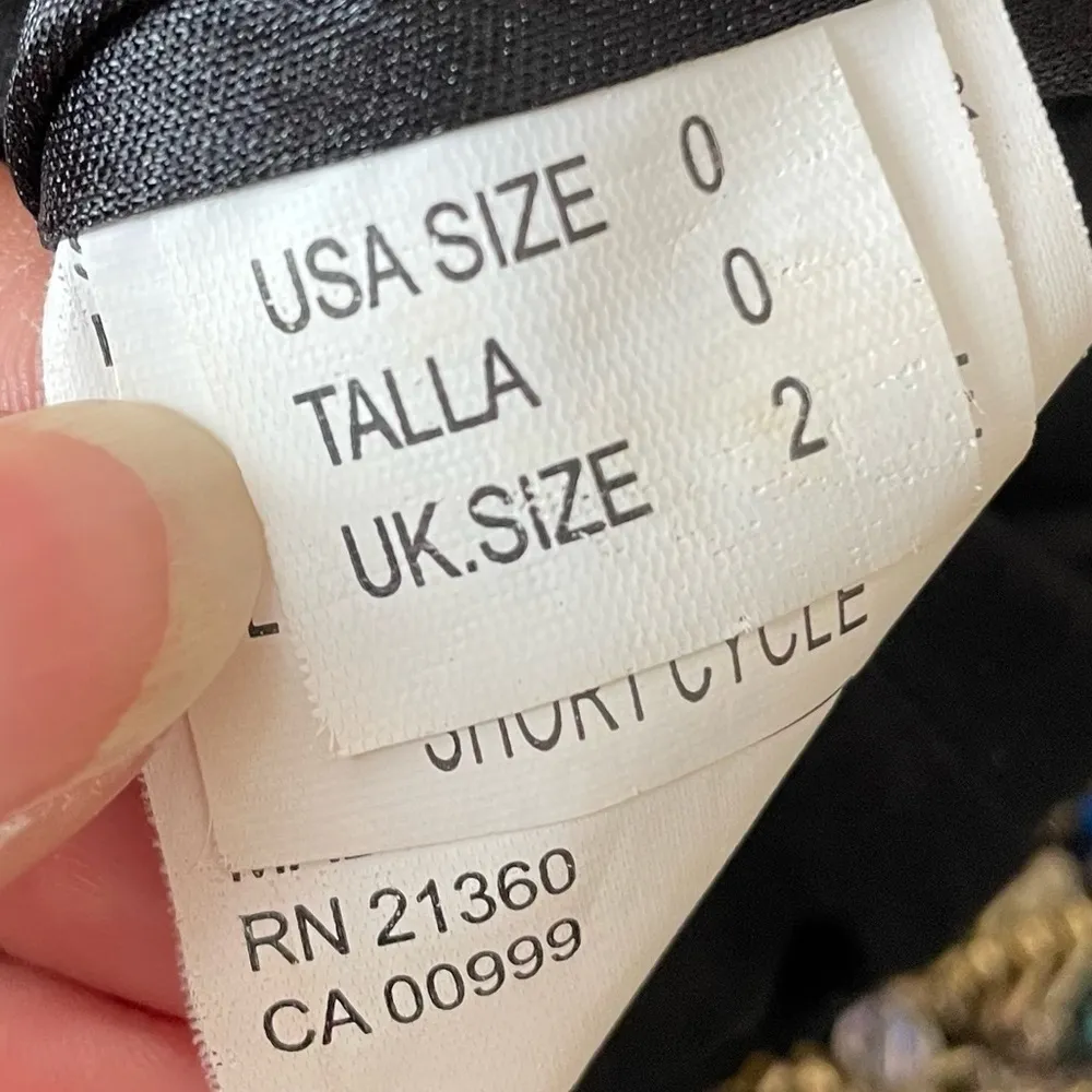 MORI LEE Black Beaded Mermaid Gown Size 0 - Image 14