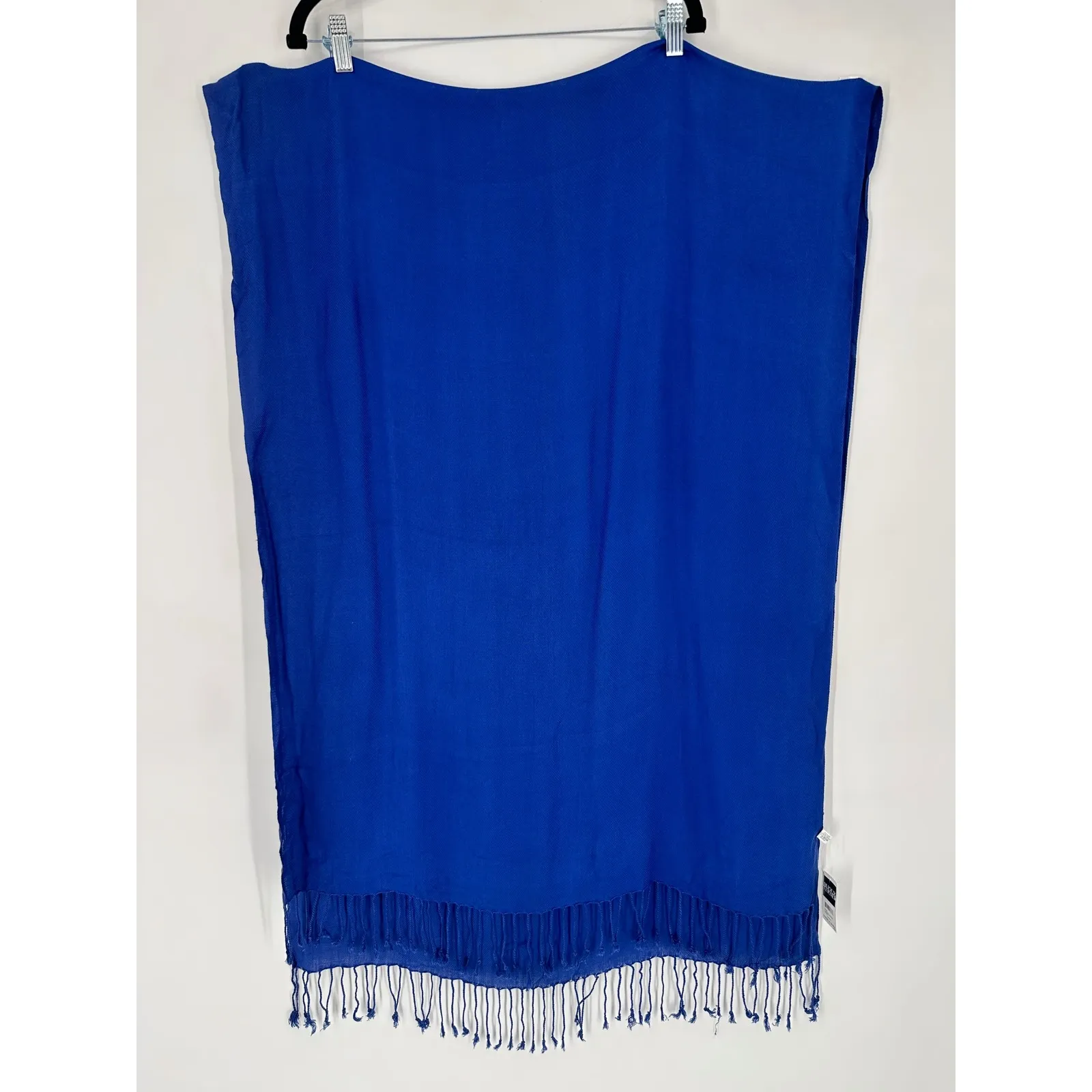 NWT BIJOUX TERNER Pashmina Ink Blue Viscose Scarf Fringed Shawl Wrap - Image 2