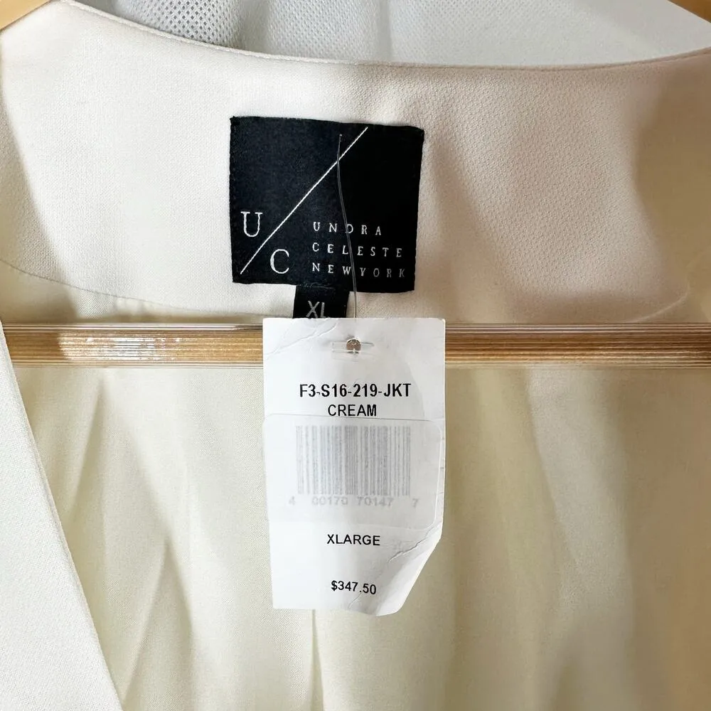 Undra Celeste NY Wrap Blazer Cream Size XL Business Casual Office - Image 4
