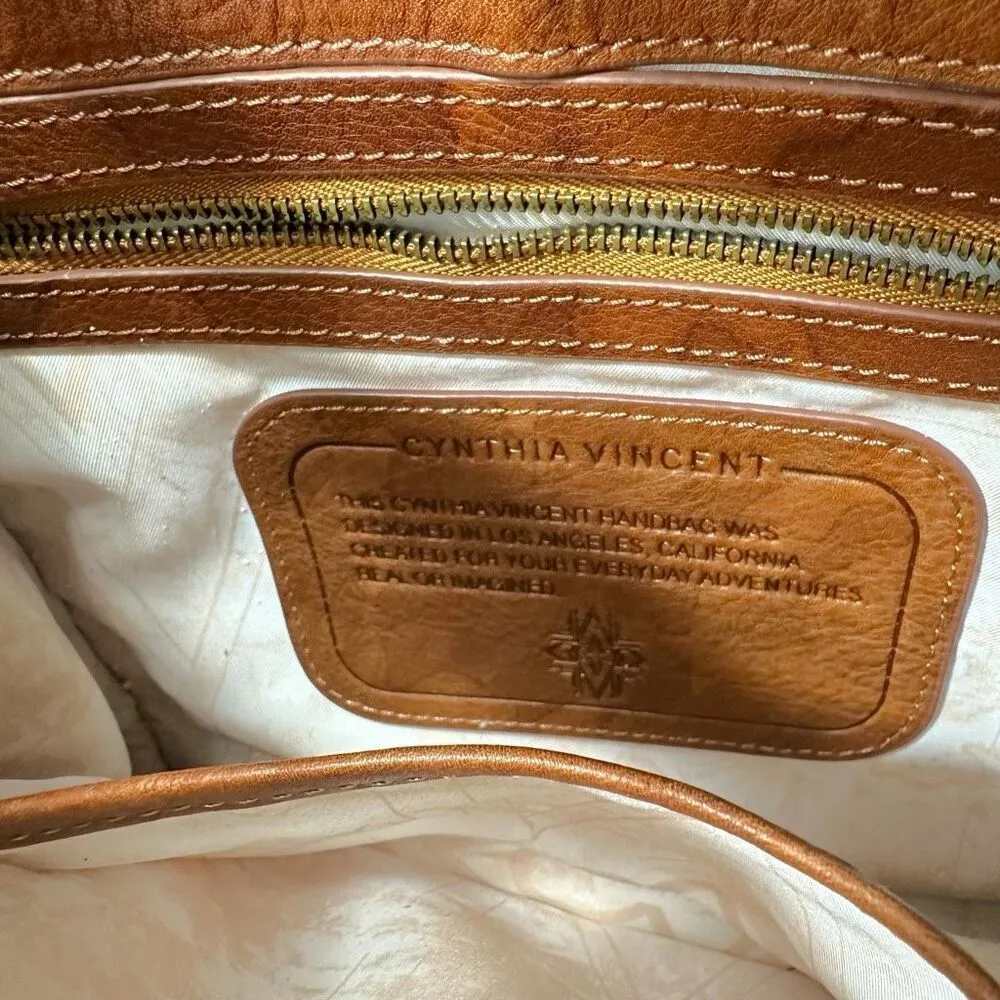 Cynthia Vincent Soft Textured Distressed Crossbody Bag Brown - Image 8