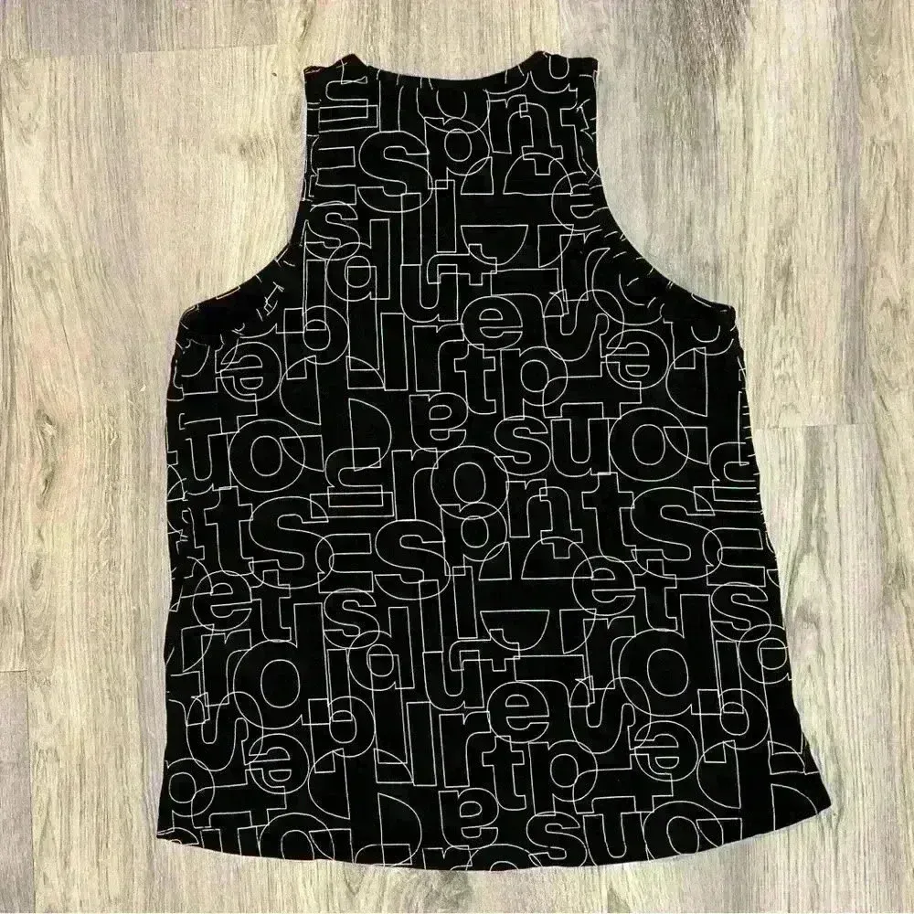 Sports Illustrated Black White Shirt Print Athletic Sleeveless Tank Top Size S - Image 3