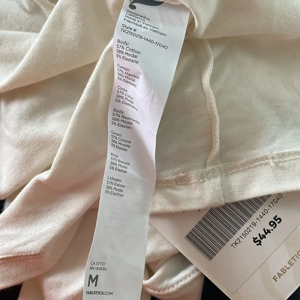 Cute Brand New with Tags Cream Colored Fabletics Tank Top - Image 8