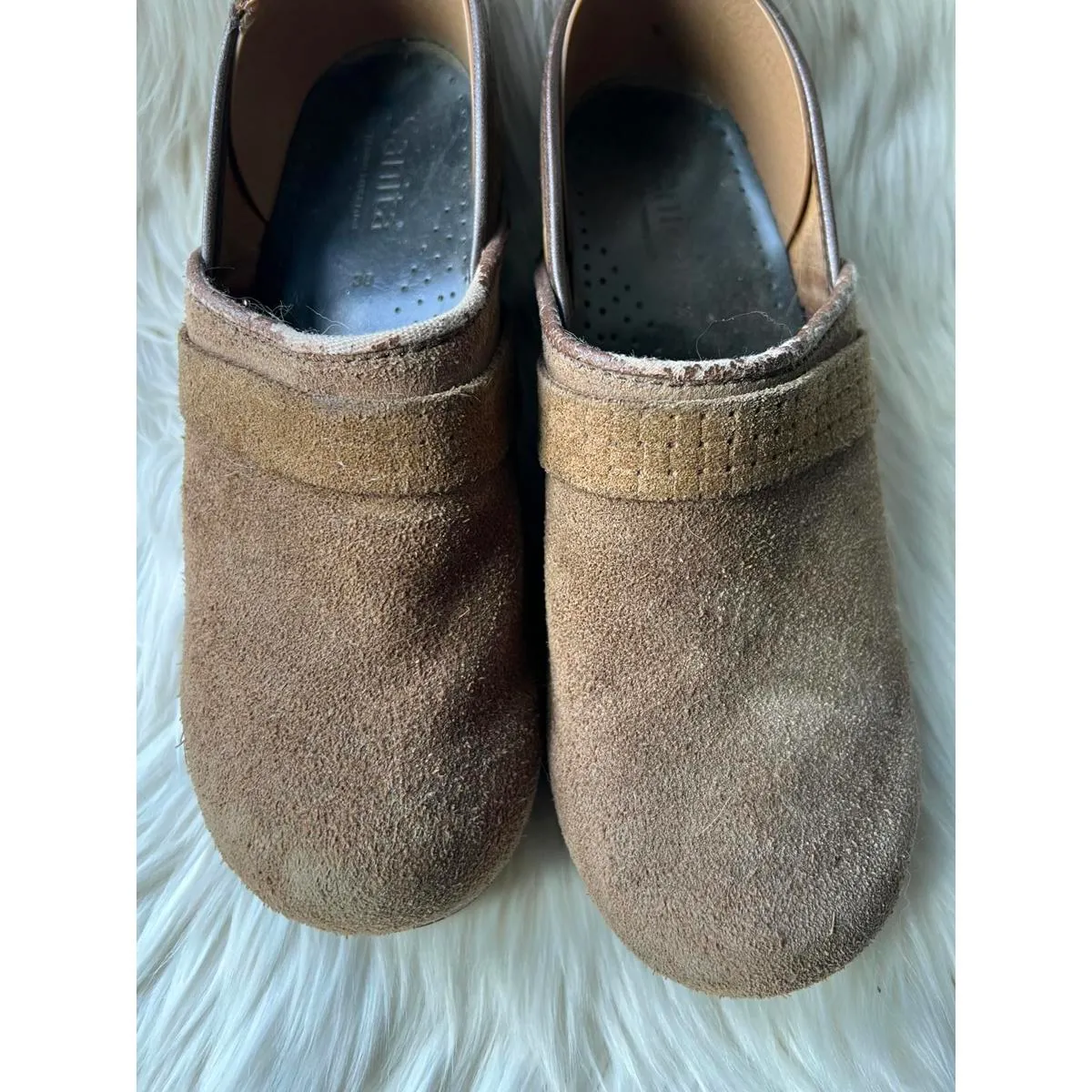 Dansko  Brown Suede Clogs Mule Shoes Size 38 - Image 3
