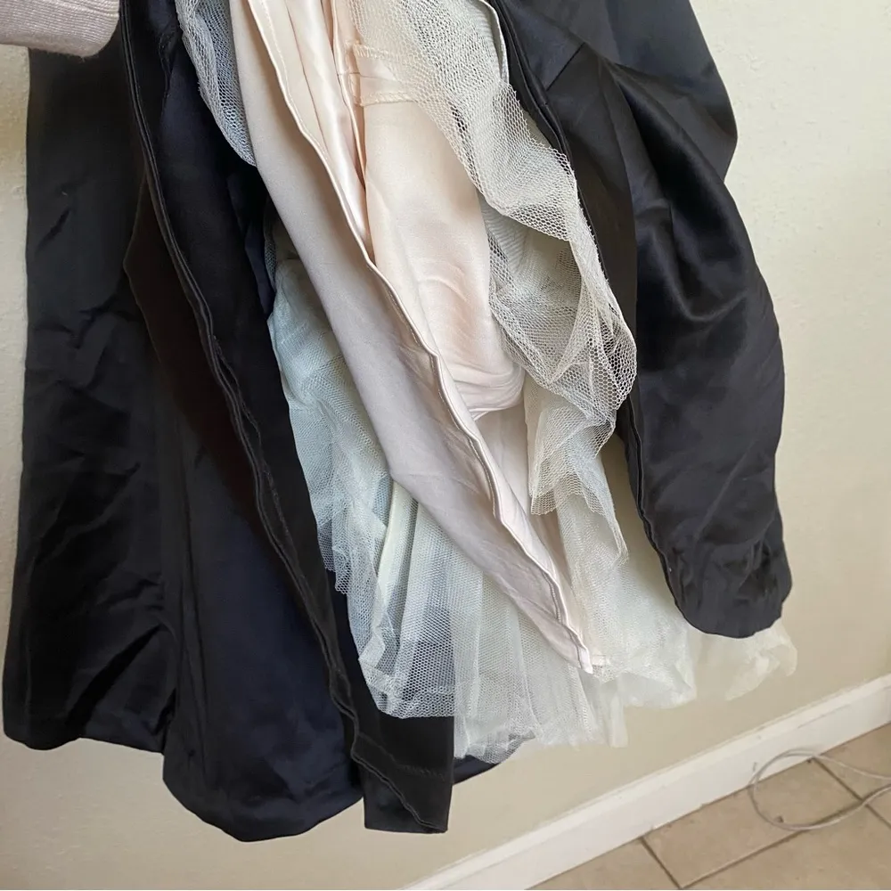 House of CB‎ 'Mademoiselle' Black Satin Tulle Midi Dress NWOT size XS - Image 9