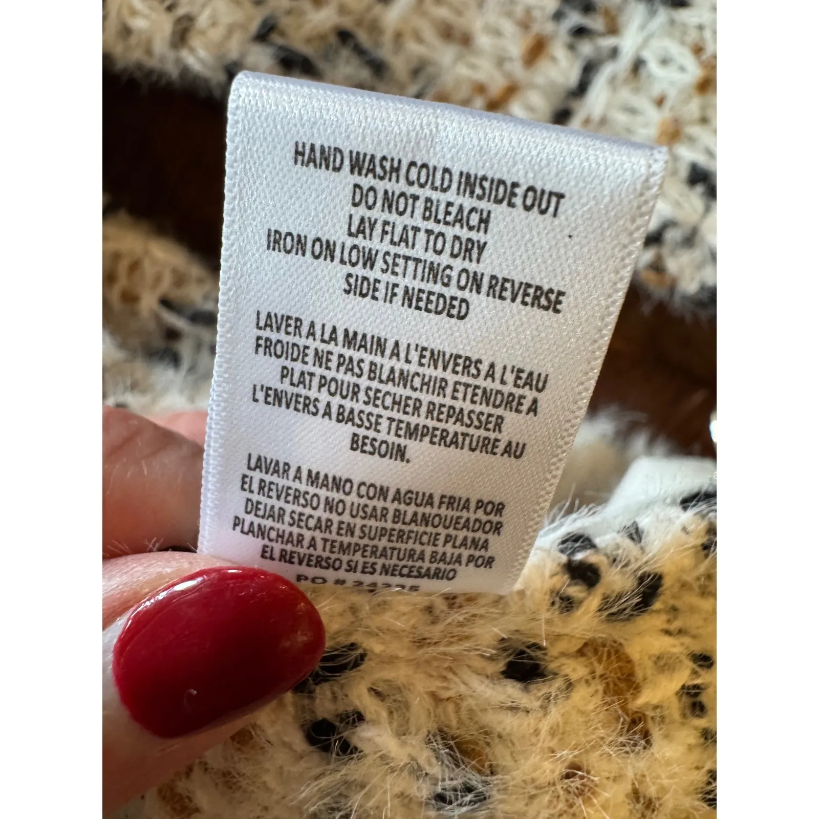 Bobeau Sweater Women XS Ivory Black Tweed‎ Knit Side Zip Crew Neck Pullover NWT - Image 11