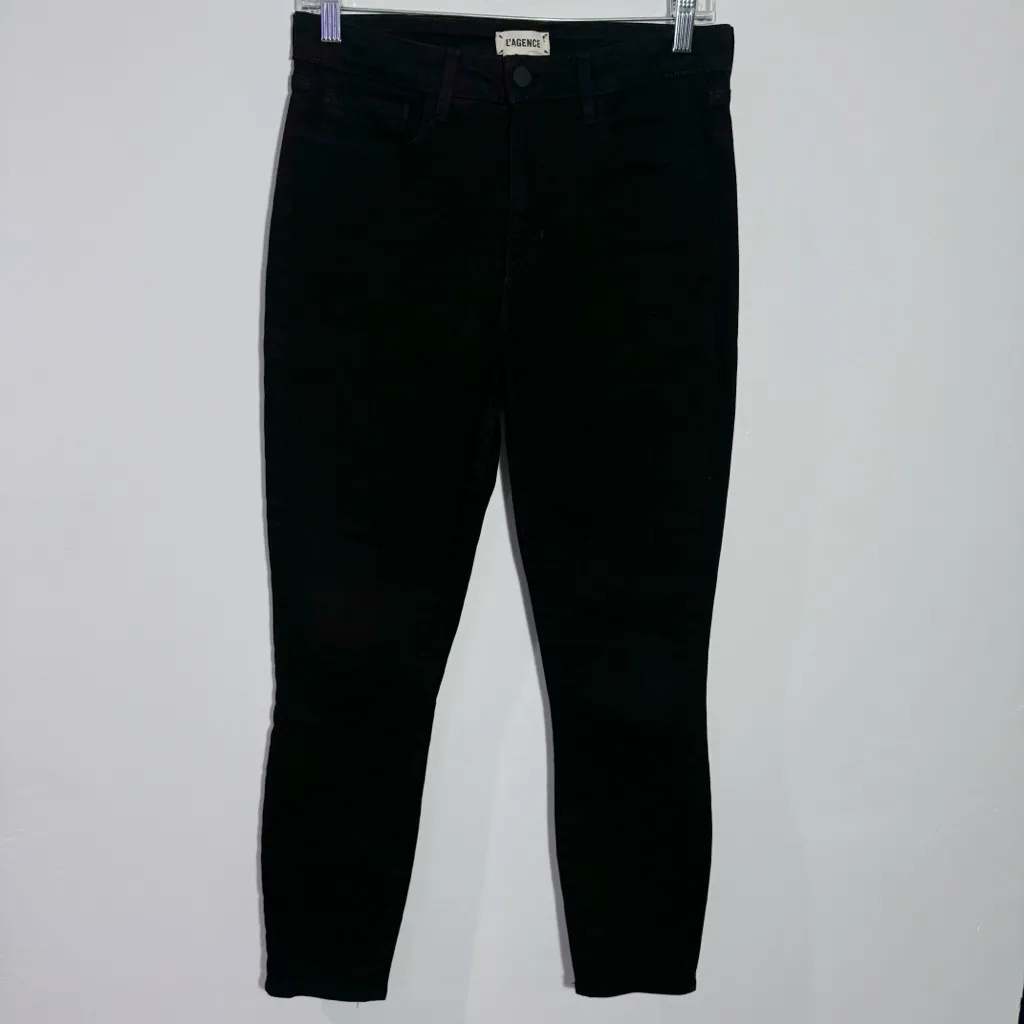 L'agence Margot‎ High Rise Skinny In Black Noir Size 28 - Image 2