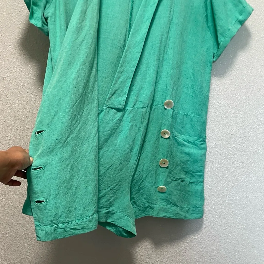 Show Me Your MuMu Teal Collared Top - Image 7