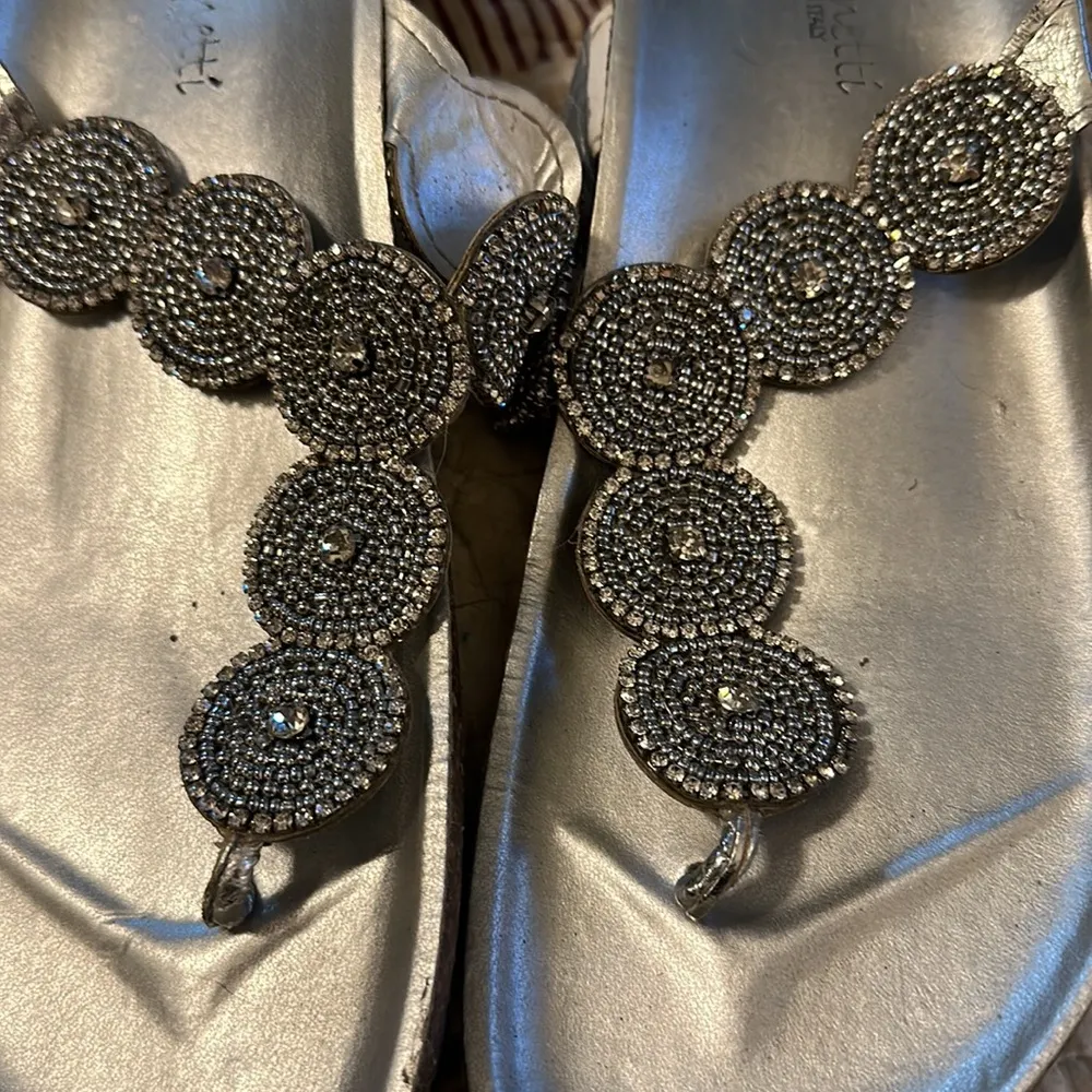 Sparkly rhinestone sandals Size 9 - Image 4