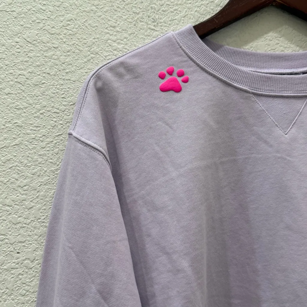 WILDFOX Dogs Love Me Lavender Graphic Crewneck Sweatshirt in Orchid Petal Size S - Image 5