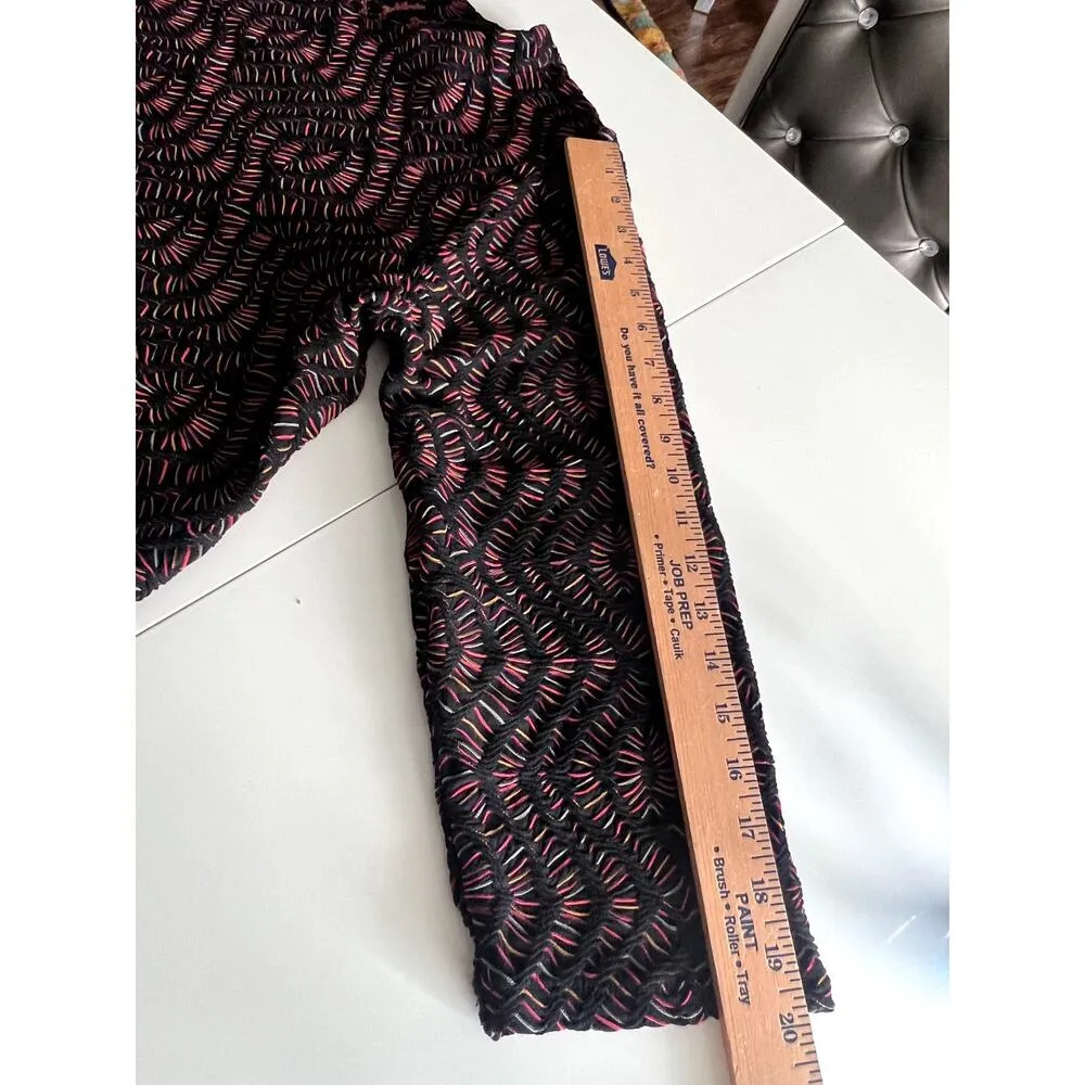 Ali Miles womens tunic 2X black with colorful yarn woven in 3/4 sleeves pocket - Image 8