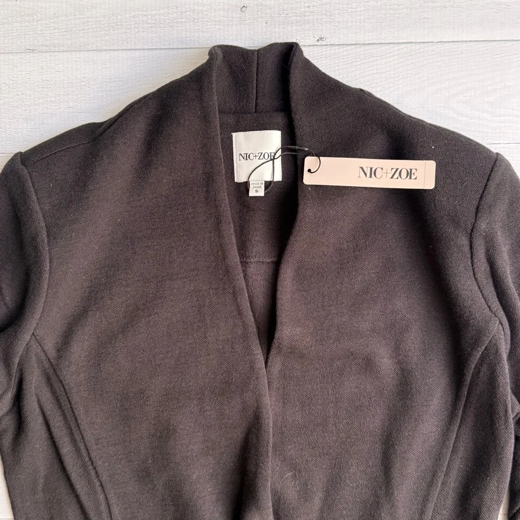 NWT Nic + Zoe Women's Black Knit Stretch Blazer Jacket S - Image 7