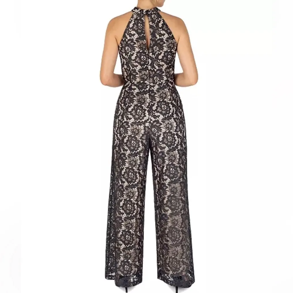 Julia Jordan High Neck Floral Lace Jumpsuit - Image 2