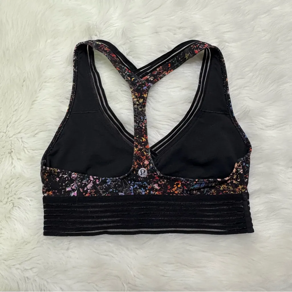 Lululemon find focus sports bra size 4 flowerescent multi - Image 2