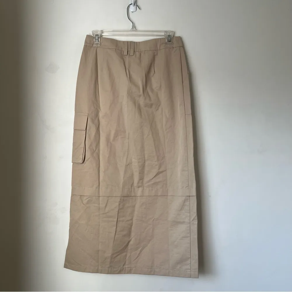 Taytum Beige Cargo Midi Skirt 4 - Image 9