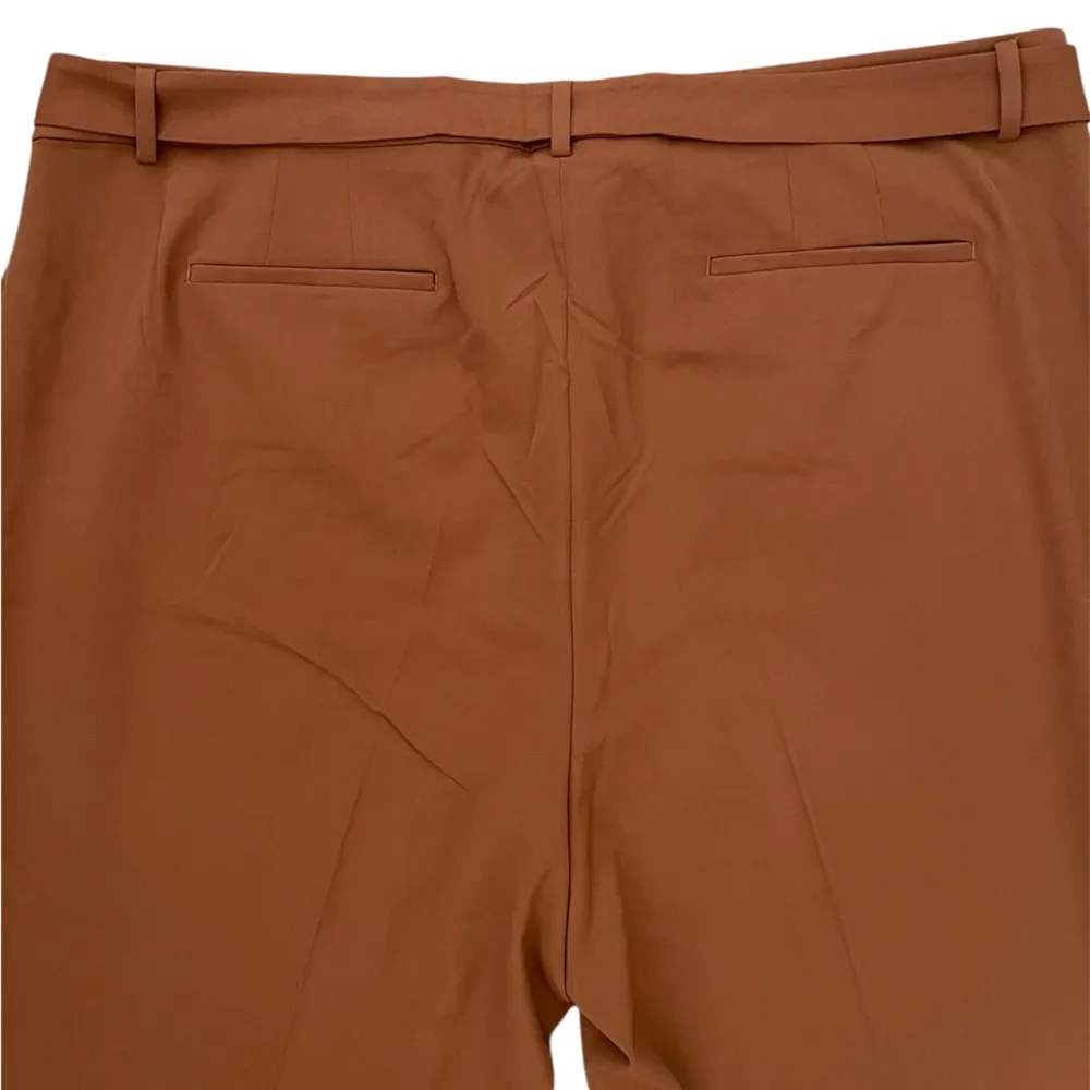 J Crew Factory Belted Straight-Leg Trouser Pant Size 22 in Vintage Brandy - Image 9