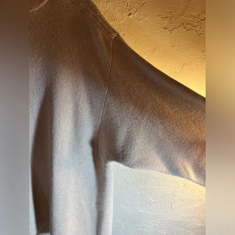 Chico’s Zenergy cotton cashmere metallic blend turtleneck sweater w gold shimmer - Image 9