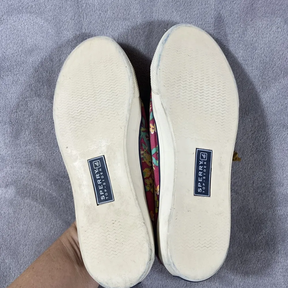 Sperry Shoes Sneakers Womens 7M‎ Seacoast Top Sider Pink Floral Spring Summer - Image 7