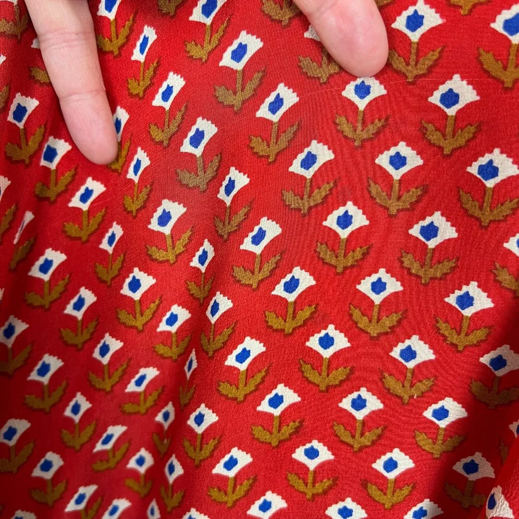 TOLANI Tunic Top Womens 3X 100% Silk Floral Boho Hippie 3/4 Sleeve Colorful Plus - Image 5