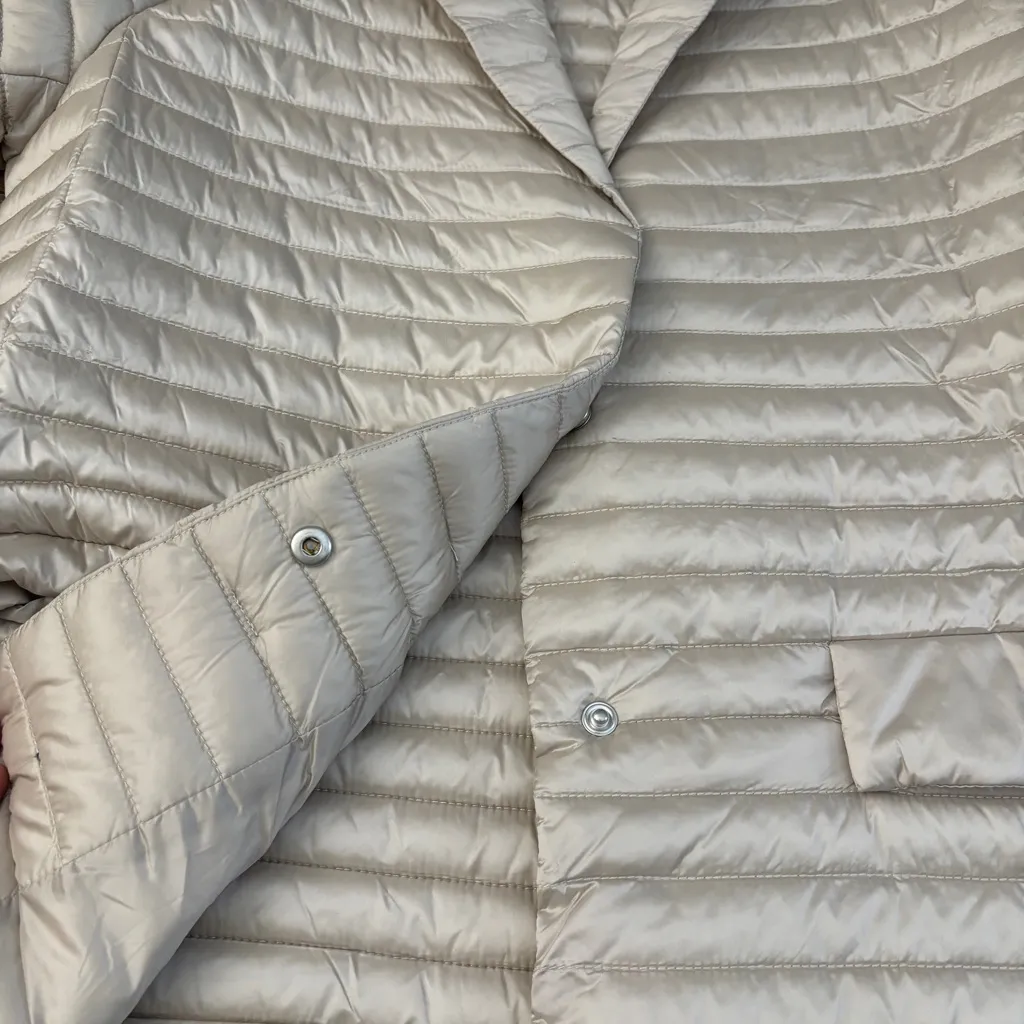 Save The Duck Ultra Light Iva Shirt Jacket Puffer Rope (Ivory) Women’s Size M - Image 12