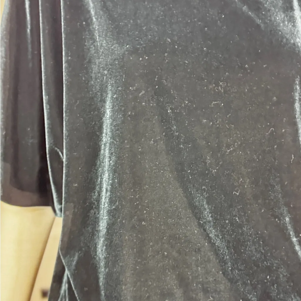 Adrianna Papell Hinter Green Rich Soft Velvet Embellished Shoulders Size XL - Image 4