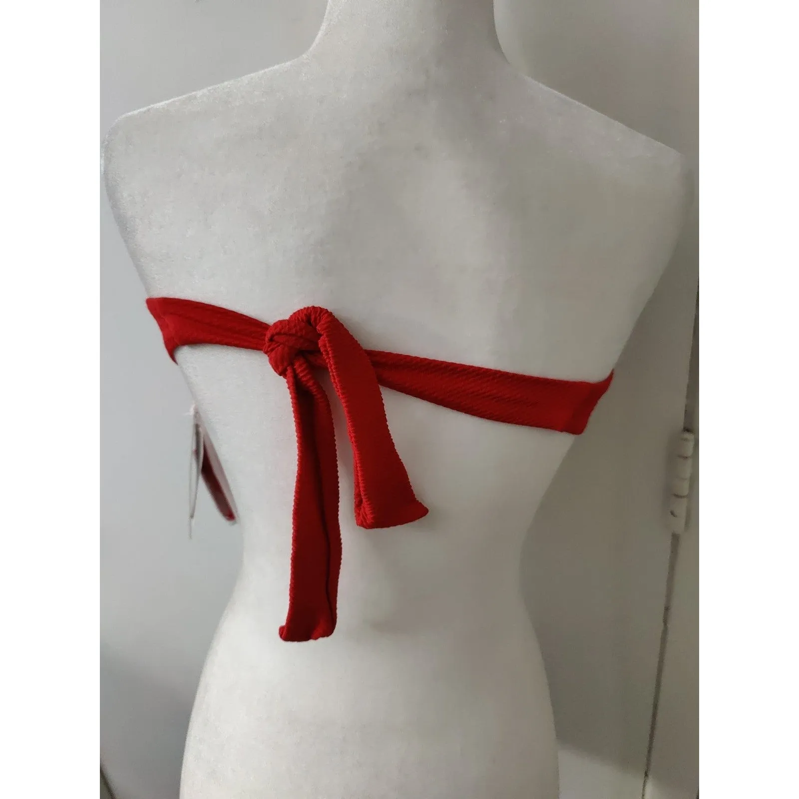 Red Carter Bikini Top M NEW Swim Cherry Girl Coquette Girl Mermaid Twee Cosplay - Image 4