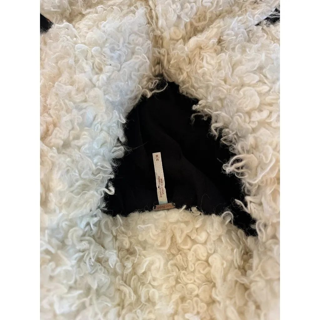 Free People Wool Blend Moto Jacket – Southwestern Aztec Print Sherpa Size Medium - Image 7