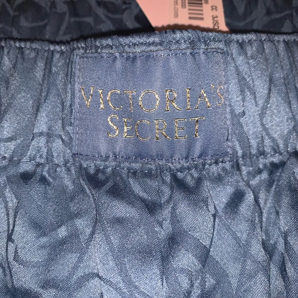 Victoria's Secret Blue All Over Pattern Satin Silky PJ Sleep  Lounge Shorts M - Image 7