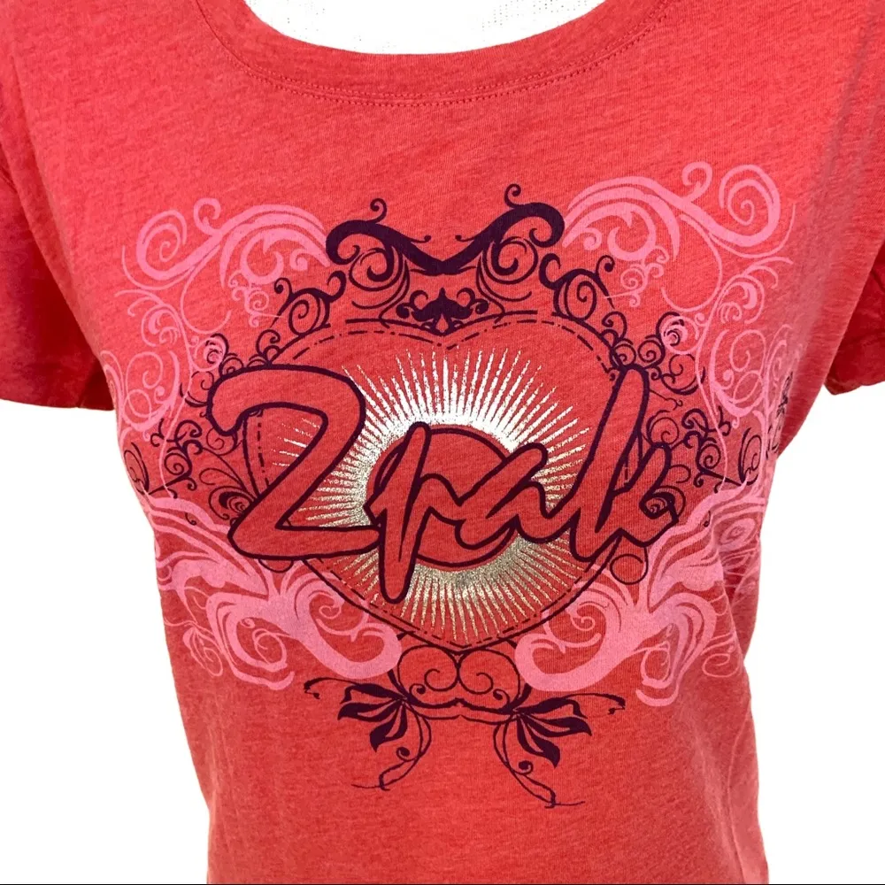 NWT 2 Pak 100% Cotton Coral Graphic Tee Made Peru Size XL - Image 2