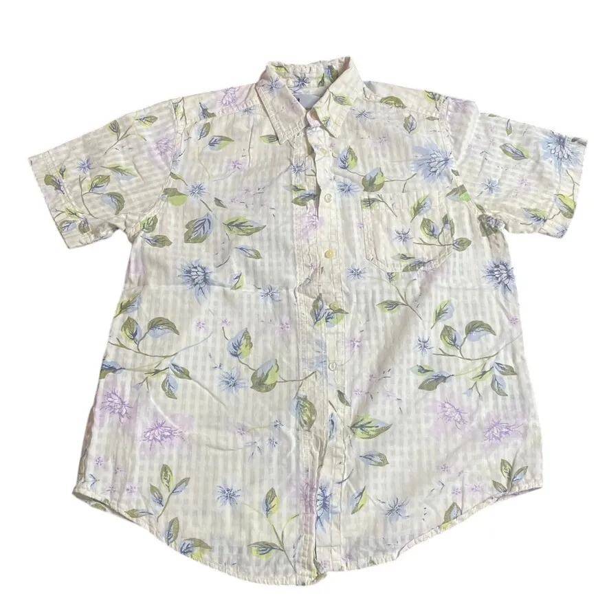 Cabin‎ Creek Women's Floral Print Short Sleeve Button Down Shirt Medium - Image 1
