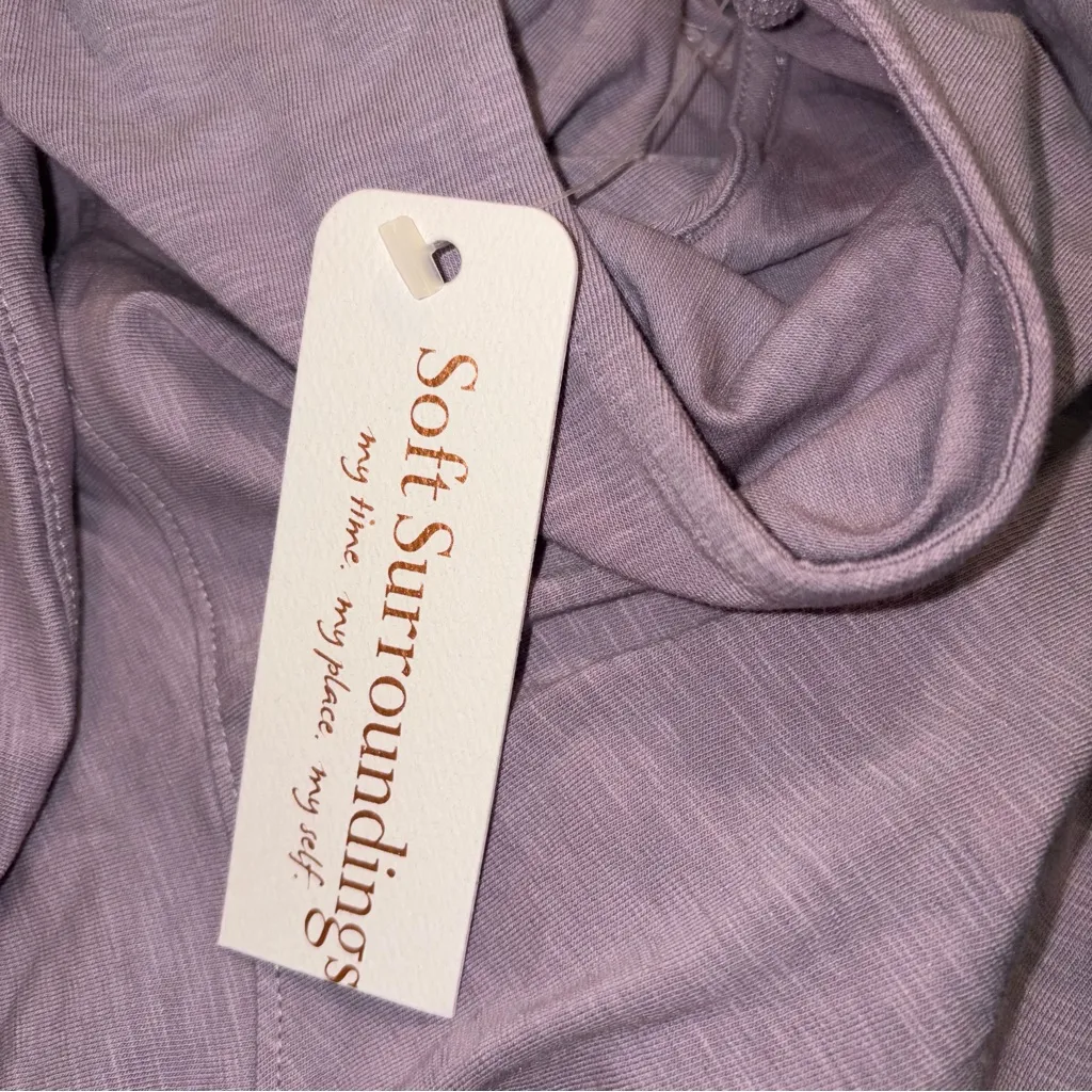 Soft Surroundings Purple Ash Cowl Neck Sleeveless Top XL NWT - Image 6