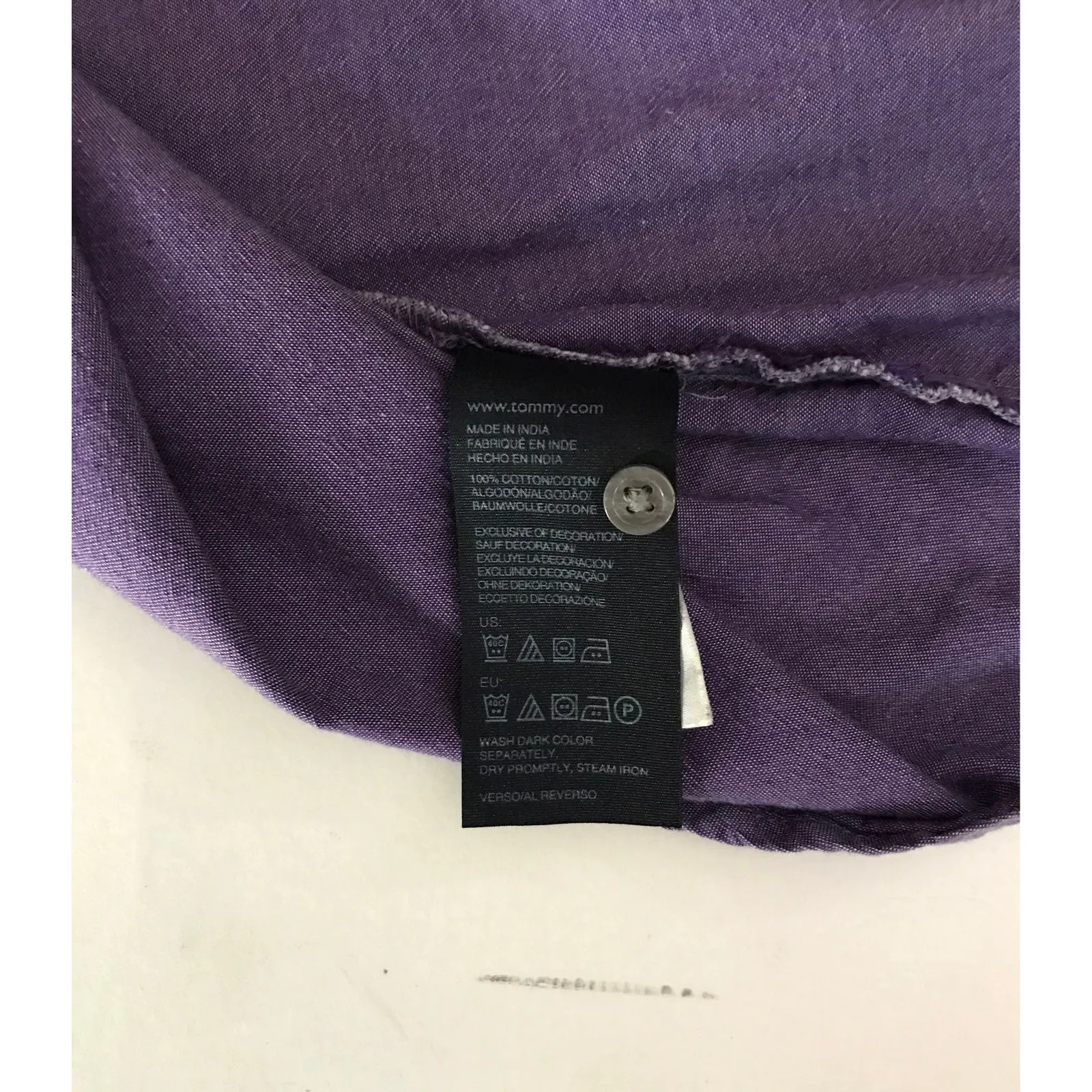 Tommy Hilfiger Womens Purple Button Down Shirt S Casual Preppy Classic Academia - Image 10