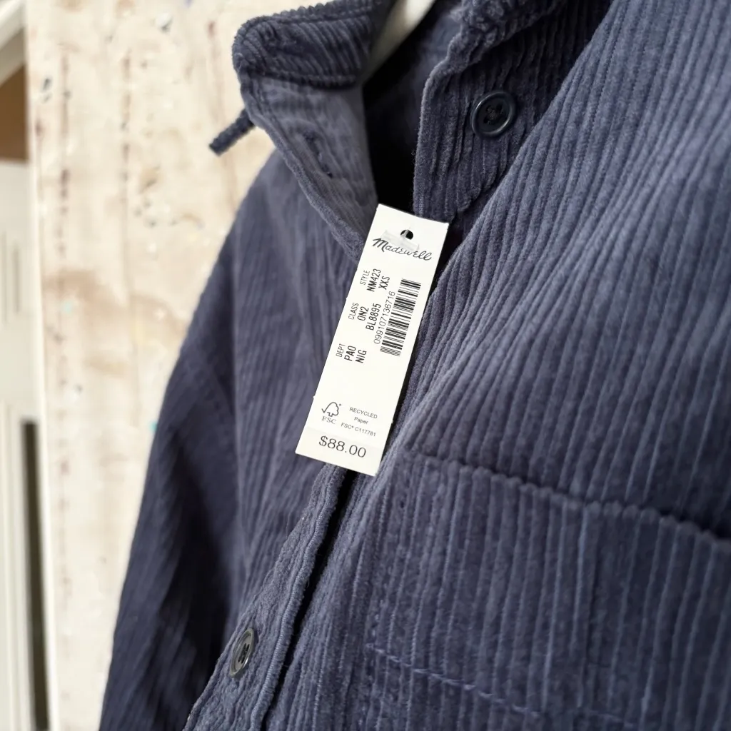 Madewell Variegated Corduroy Button-Up Shirt - Image 4