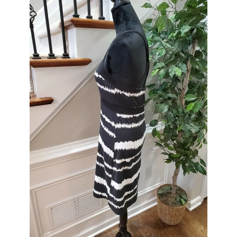 Soybu Women's Black Polyester Square Neck Sleeveless Knee Length Dress Size M - Image 6