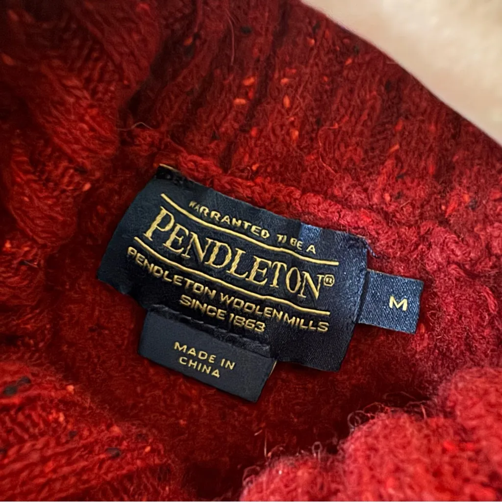 Pendleton  Cozy Red Turtleneck Sweater - Image 2