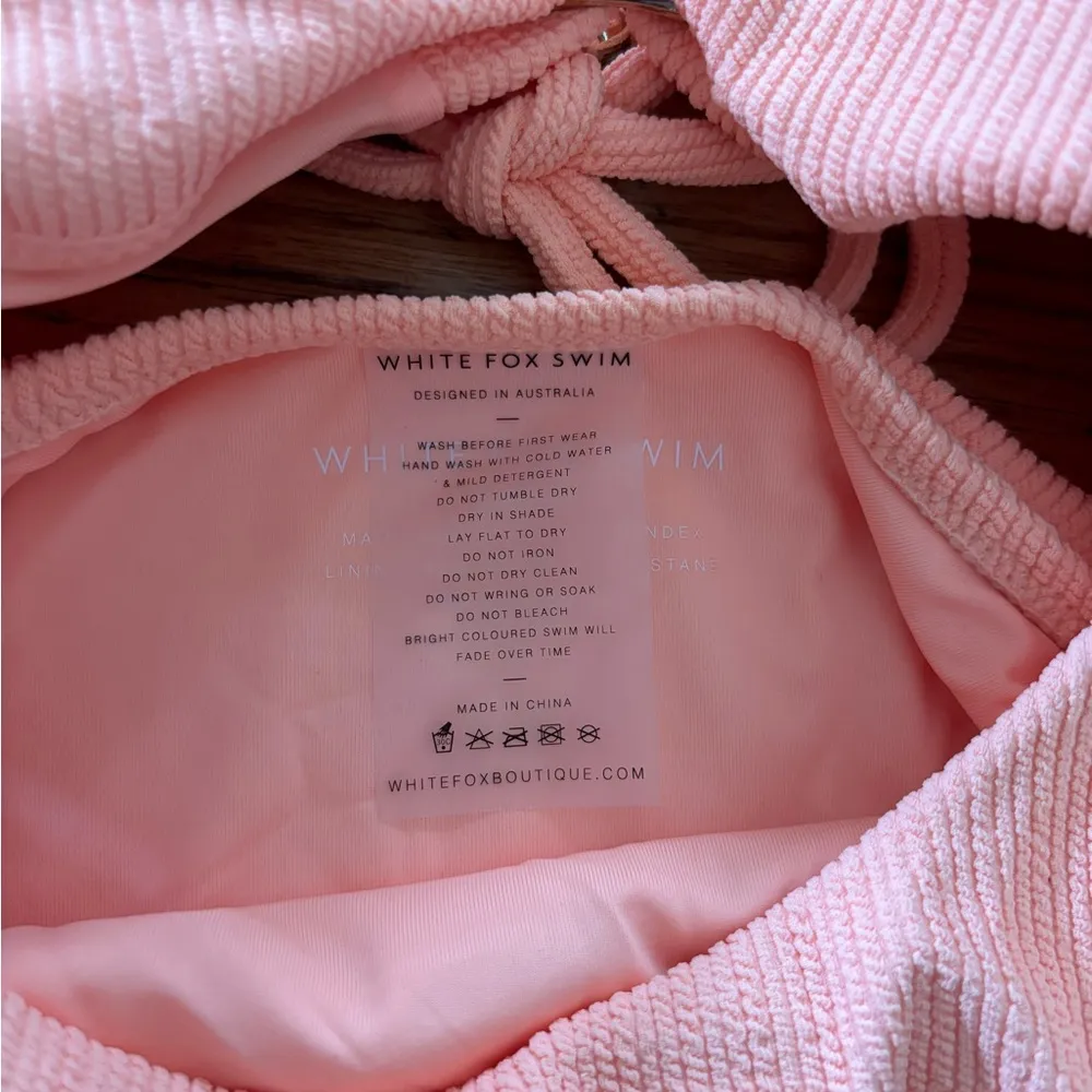 White fox one piece swimsuit - Image 2