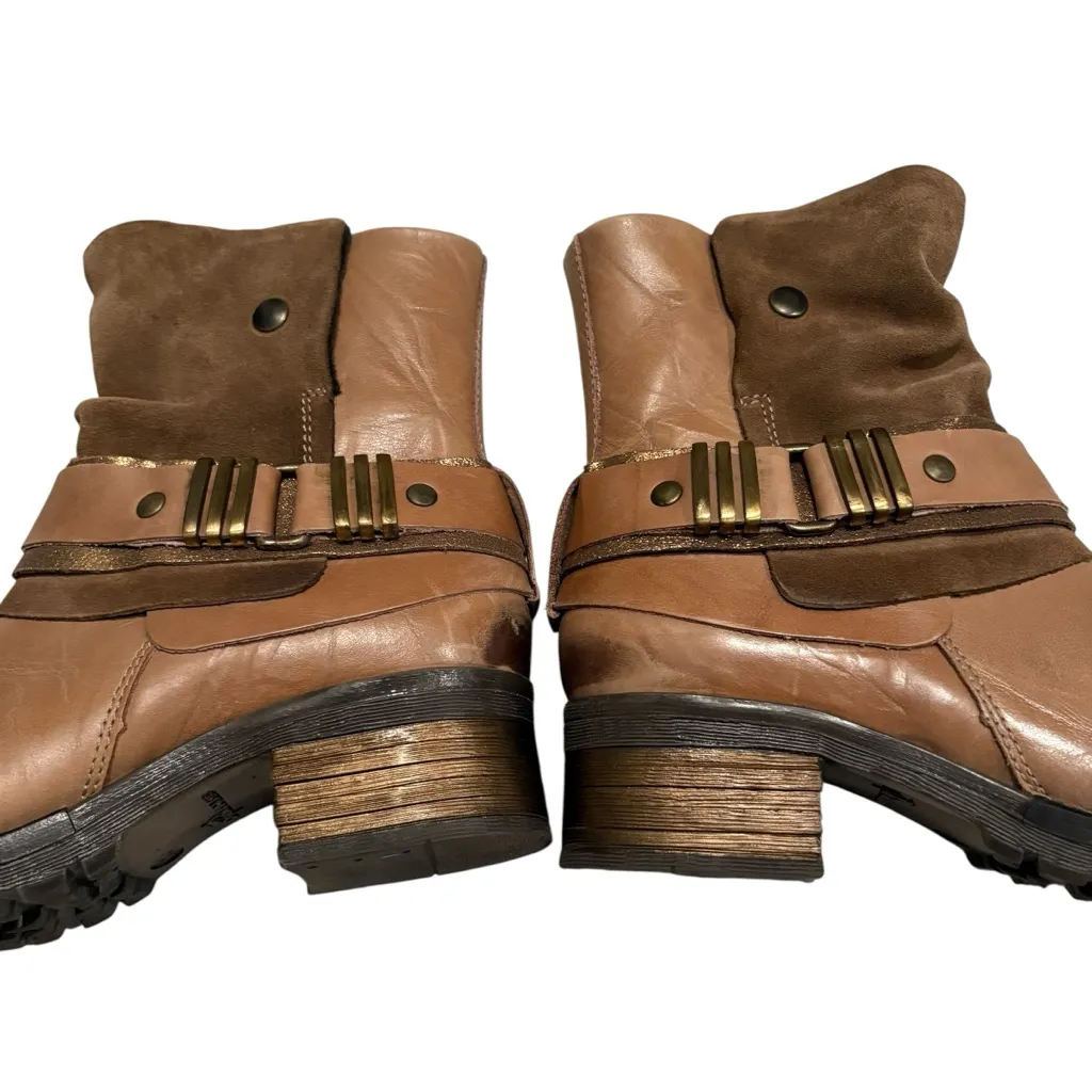 Dromedaris Kikka Leather Boot in Taupe, Sz 37 Tan - Image 9