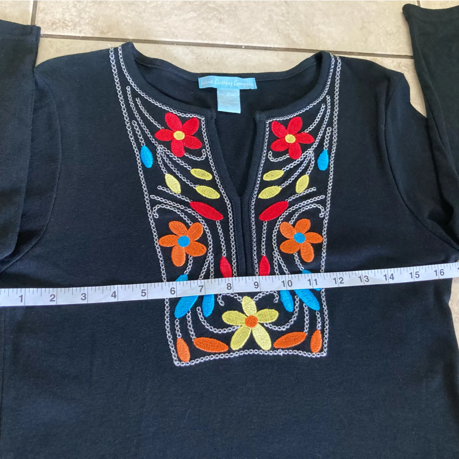 Island Clothing Company Black Embroidered Dress – Women’s S - Image 8