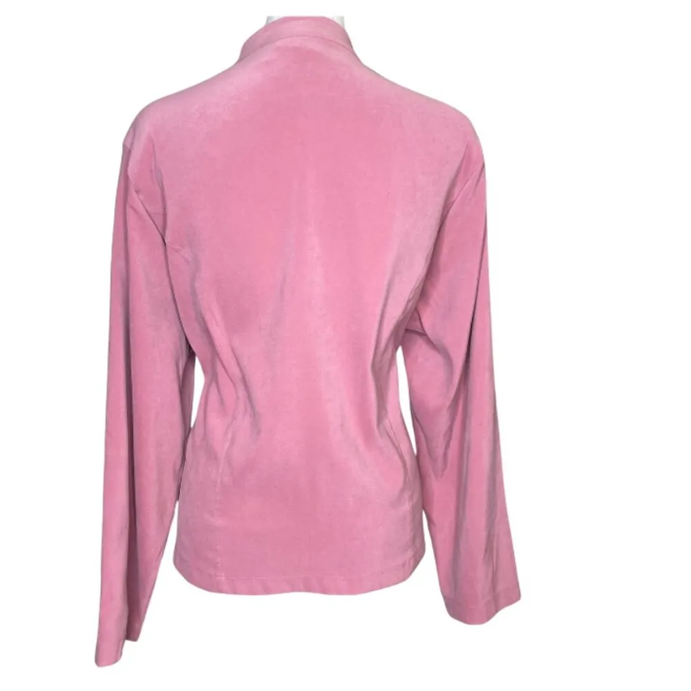 Fashion Bug Women's Baby Pink Faux Suede Office Career Jacket Sz 18/20W - Image 2