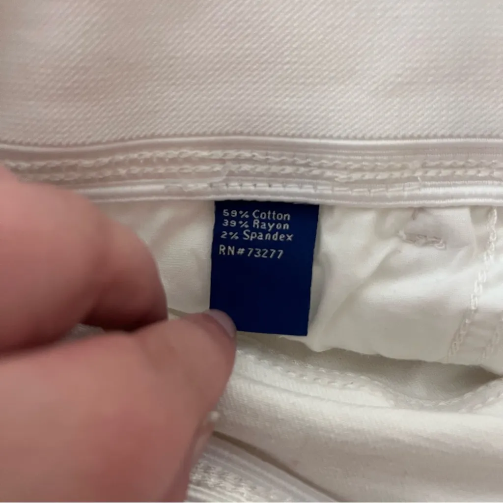 Apt. 9 Slim Ankle Jeans Stretch High Rise White 18 - Image 6