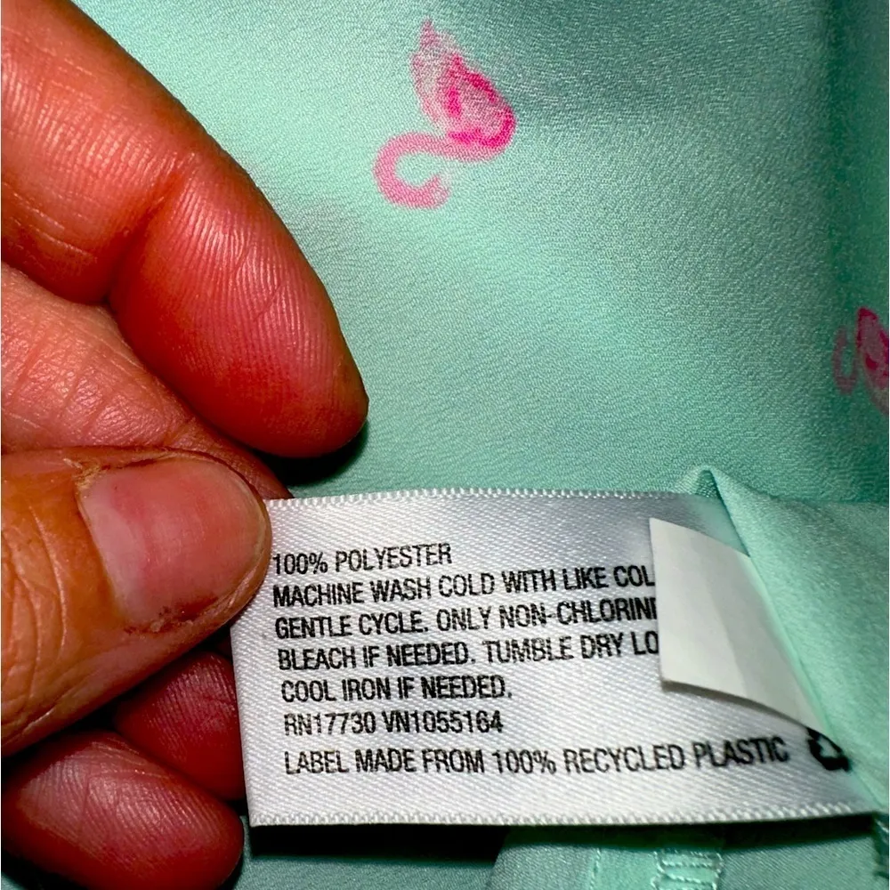 EUC MERONA MINT FLAMINGOS SPAGHETTI TANK TOP size S/p - Image 5