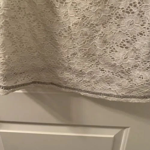 Maurices Shirt Women's Long Sleeve Lace Top Blouse Shirt Beige Gray Size XL - Image 6