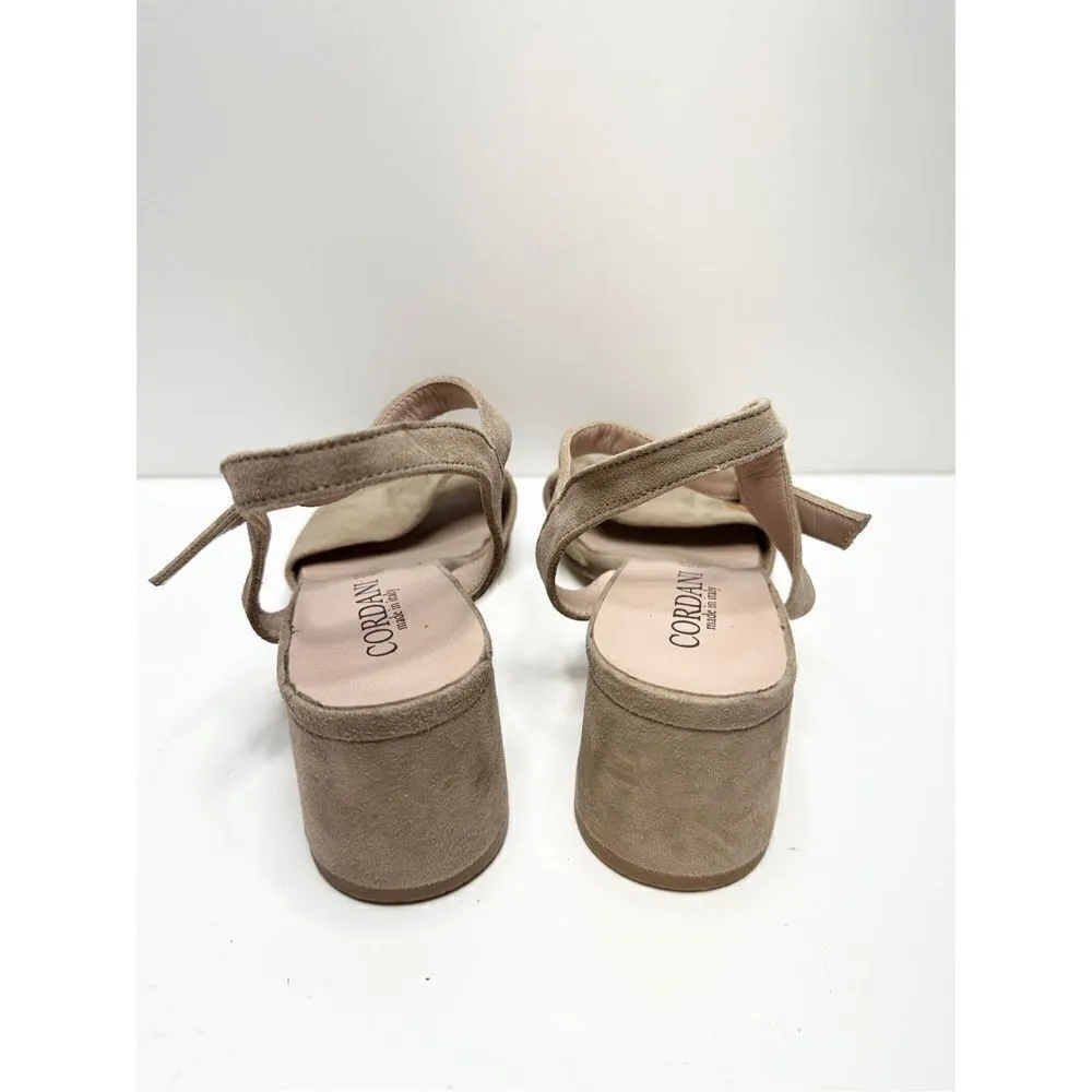 Cordani Sandals Womens Size 8.5 Leather Ankle Strap Open Toe Shoes Tan - Image 7