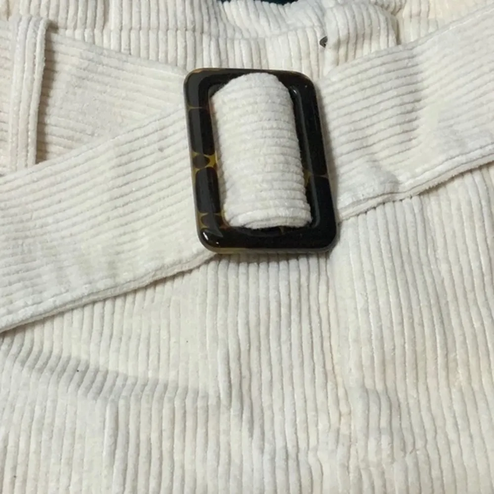 Zara‎ mini skirt corduroy belted paper bag waist small - Image 4