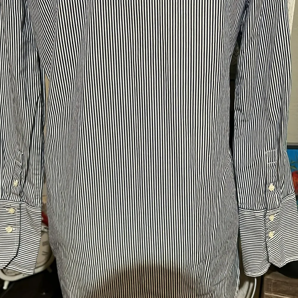 J. Crew long sleeve striped blue and white Women’s Size S - Image 5