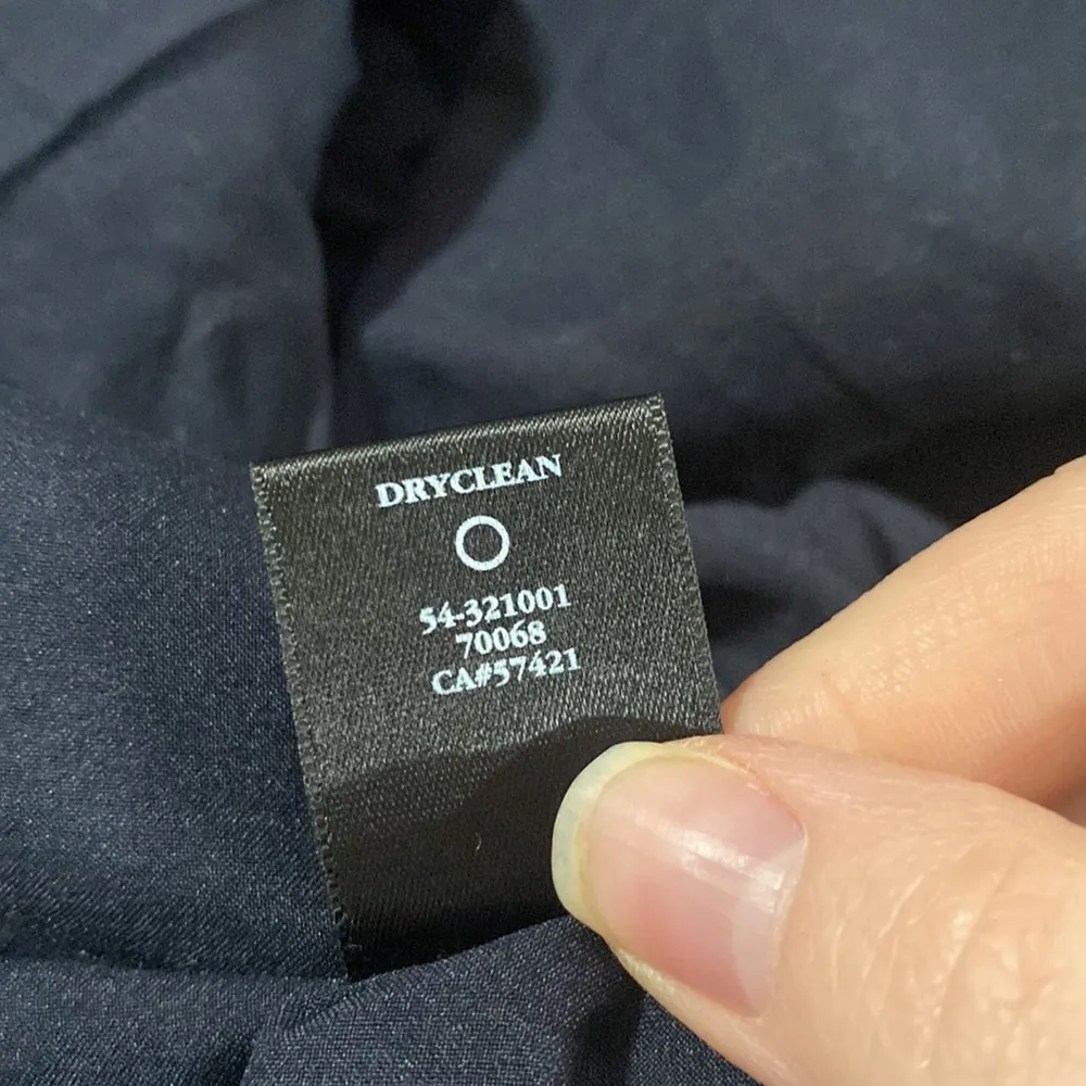 Ann Taylor navy tweed asymmetrical zip wool blend blazer faux leather trim sz 8 - Image 13