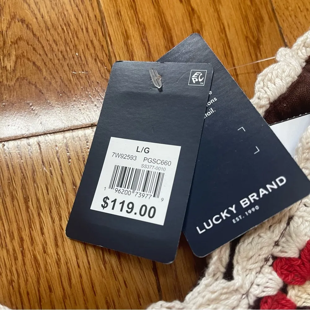 LUCKY BRAND Women's Crochet-Bodice Romper Jumpsuit shorts cotton Sz L - Image 10